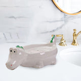 Maxbell Ceramic Soap Dish Soap Box Soap Tray Soap Holder for Toilet Hotel Decoration Dinosaur