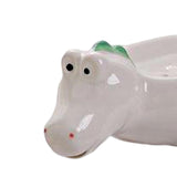 Maxbell Ceramic Soap Dish Soap Box Soap Tray Soap Holder for Toilet Hotel Decoration Dinosaur