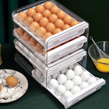 Maxbell 2 Tier Egg Fresh Storage Box Storage Container Egg Tray for Drawer Household
