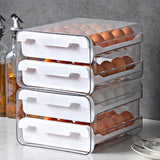 Maxbell 2 Tier Egg Fresh Storage Box Storage Container Egg Tray for Drawer Household