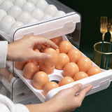 Maxbell 2 Tier Egg Fresh Storage Box Storage Container Egg Tray for Drawer Household