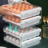 Maxbell 2 Tier Egg Fresh Storage Box Storage Container Egg Tray for Drawer Household