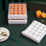 Maxbell 2 Tier Egg Fresh Storage Box Storage Container Egg Tray for Drawer Household