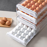 Maxbell 2 Tier Egg Fresh Storage Box Storage Container Egg Tray for Drawer Household