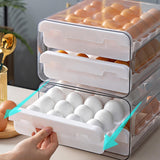 Maxbell 2 Tier Egg Fresh Storage Box Storage Container Egg Tray for Drawer Household
