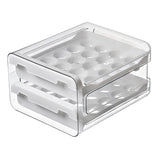 Maxbell 2 Tier Egg Fresh Storage Box Storage Container Egg Tray for Drawer Household