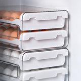 Maxbell 2 Tier Egg Fresh Storage Box Storage Container Egg Tray for Drawer Household