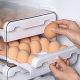 Maxbell 2 Tier Egg Fresh Storage Box Storage Container Egg Tray for Drawer Household