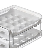 Maxbell 2 Tier Egg Fresh Storage Box Storage Container Egg Tray for Drawer Household