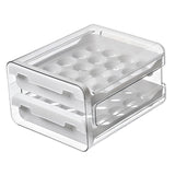 Maxbell 2 Tier Egg Fresh Storage Box Storage Container Egg Tray for Drawer Household