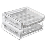 Maxbell 2 Tier Egg Fresh Storage Box Storage Container Egg Tray for Drawer Household