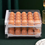 Maxbell 2 Tier Egg Fresh Storage Box Storage Container Egg Tray for Drawer Household