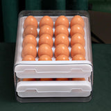 Maxbell 2 Tier Egg Fresh Storage Box Storage Container Egg Tray for Drawer Household