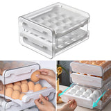Maxbell 2 Tier Egg Fresh Storage Box Storage Container Egg Tray for Drawer Household