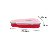 Maxbell Leftover Pizza Storage Container with 5 Microwavable Serving Trays Organizer Orange