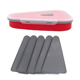 Maxbell Leftover Pizza Storage Container with 5 Microwavable Serving Trays Organizer Orange