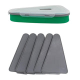 Maxbell Leftover Pizza Storage Container with 5 Microwavable Serving Trays Organizer Green