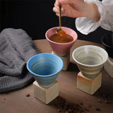 Maxbell Creative Coffee Mug Pottery Mug 150ml Mug for Restaurant Household Office Blue