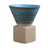 Maxbell Creative Coffee Mug Pottery Mug 150ml Mug for Restaurant Household Office Blue