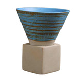 Maxbell Creative Coffee Mug Pottery Mug 150ml Mug for Restaurant Household Office Blue