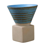 Maxbell Creative Coffee Mug Pottery Mug 150ml Mug for Restaurant Household Office Blue