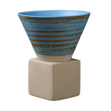 Maxbell Creative Coffee Mug Pottery Mug 150ml Mug for Restaurant Household Office Blue