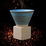Maxbell Creative Coffee Mug Pottery Mug 150ml Mug for Restaurant Household Office Blue