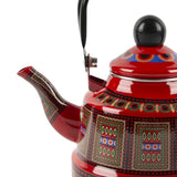 Maxbell Ancient Bell Pot Kettle with Lid Boiling Chinese for Household Hotel Red