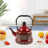 Maxbell Ancient Bell Pot Kettle with Lid Boiling Chinese for Household Hotel Red