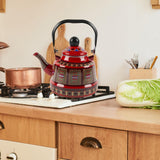 Maxbell Ancient Bell Pot Kettle with Lid Boiling Chinese for Household Hotel Red