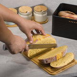 Maxbell Bread Bin Kitchen Storage Container Bread Holder for Kitchen Counter Black
