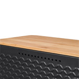 Maxbell Bread Bin Kitchen Storage Container Bread Holder for Kitchen Counter Black