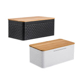 Maxbell Bread Bin Kitchen Storage Container Bread Holder for Kitchen Counter Black