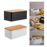 Maxbell Bread Bin Kitchen Storage Container Bread Holder for Kitchen Counter Black
