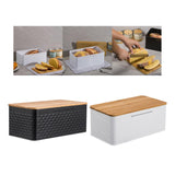 Maxbell Bread Bin Kitchen Storage Container Bread Holder for Kitchen Counter Black
