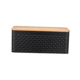 Maxbell Bread Bin Kitchen Storage Container Bread Holder for Kitchen Counter Black
