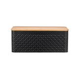 Maxbell Bread Bin Kitchen Storage Container Bread Holder for Kitchen Counter Black