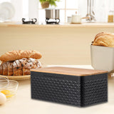 Maxbell Bread Bin Kitchen Storage Container Bread Holder for Kitchen Counter Black