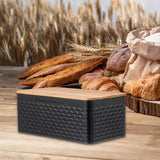 Maxbell Bread Bin Kitchen Storage Container Bread Holder for Kitchen Counter Black