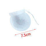 Maxbell 100x Tea Filter Bags Drawstring Kitchen Spice Seasoning Filter Package White