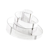 Maxbell 360° Rotating Transparent Makeup Brushes Display Case Organizer Small Rack Round Double Layer