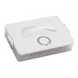 Maxbell 24Grid Egg Storage Container Fridge Egg Tray Egg Box for Pantry Shelf Drawer White