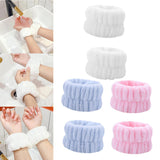 Maxbell Absorbent Wrist Wash Band Towel Portable for Skincare Bridal Party SPA White