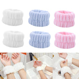 Maxbell Absorbent Wrist Wash Band Towel Portable for Skincare Bridal Party SPA White