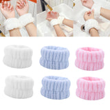 Maxbell Absorbent Wrist Wash Band Towel Portable for Skincare Bridal Party SPA White