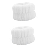 Maxbell Absorbent Wrist Wash Band Towel Portable for Skincare Bridal Party SPA White
