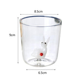 Maxbell Glass Coffee Mug Drinkware Espresso Cups Milk Mug for Coffee Style B