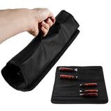 Maxbell Chef Roll Bag Reusable 5 Pockets Waterproof Black for Picnic Travel Camping