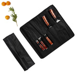 Maxbell Chef Roll Bag Reusable 5 Pockets Waterproof Black for Picnic Travel Camping