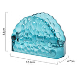 Maxbell Facial Napkin Box Cover Ornament Multifunction for Restaurant Desktop Office Droplet shape blue